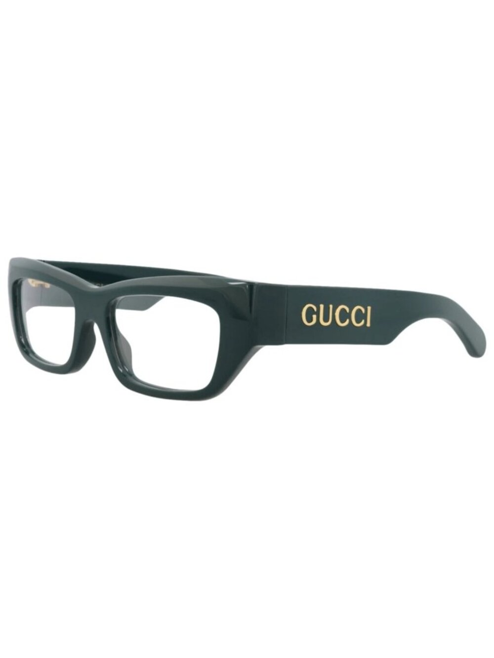 New Gucci Women's Eyeglasses Square Rectangle Recycled Acetate Frame Mens Blue